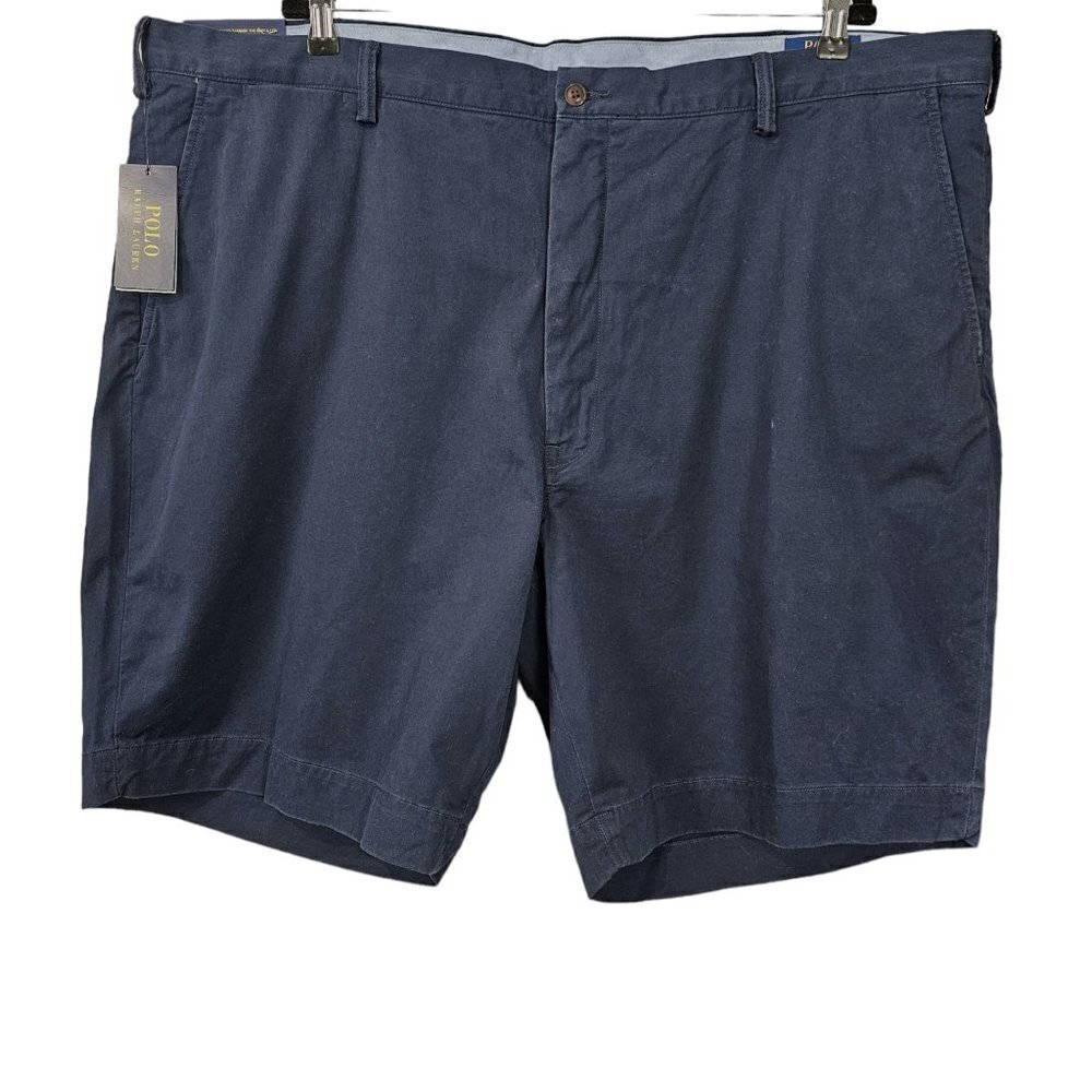 Polo Ralph Lauren Flat Front Stretch Classic Fit Cotton Twill Navy Shorts